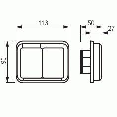 2-gang Schuko socket outlet, flush mounting, IP44: 302EUG ... switchable outlet wiring 