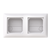 Two gang surface mounting box White - Saga