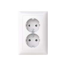 Socket outlet Without imprint White  - Saga