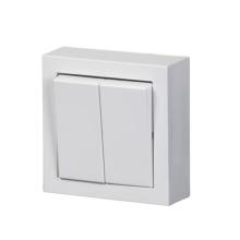 2-gang 2-way switch, 16AX/250V, Impressivo, 2 X-terminals, white