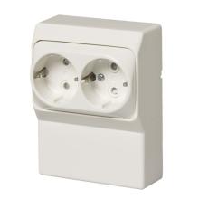 Socket outlet, Jussi, Schuko, 2-gang, floor installation