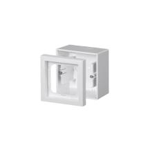 Surface mounting box, Impressivo, 80mm, h=54mm 1-gang, white