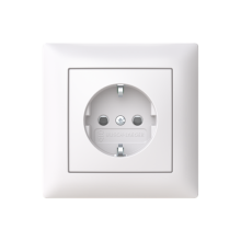 Socket outlet Without imprint White  - Saga