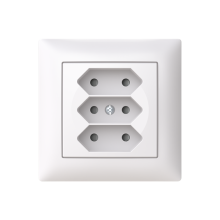 Socket outlet Without imprint White  - Saga