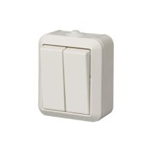 2-gang 1-way switch, Jussi IP44, 2 X-terminals