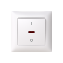 Switch 2-pole switch with Glow lamp White - Saga