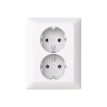 Socket outlet Without imprint White  - Saga