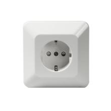 Socket outlet, Jussi, Schuko, 1-gang, shuttered, screwless terminals