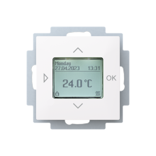 Thermostat Heater 1gang Digital Button White - Saga