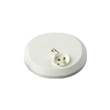 Surface mounted ceiling rose with a lighting plug socket, earthed, bipolar, class 1, IP20