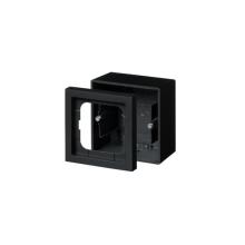 Surface mounting box, Impressivo, 80mm, h=54mm 1-gang, black matt