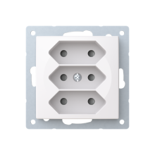 Socket outlet Without imprint White  - Saga