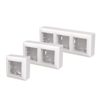 Surface mounting boxes and accessories