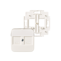 RJ45 outlet with sliding dust covers