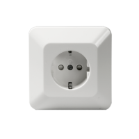 1-gang socket outlet Schuko with cover plate, IP21
