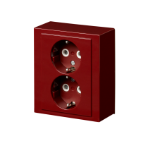 2-gang Schuko outlets with special colour, IP21